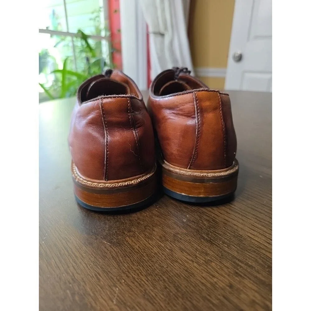 Vince Camuto Lamson‎ Cap Toe Oxford Men's Brown Leather Size 11.5 Wide NICE